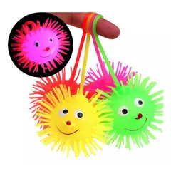 GENERICO - Pelota Erizo Luces Led Antiestrés Yoyo Squishy Apretable