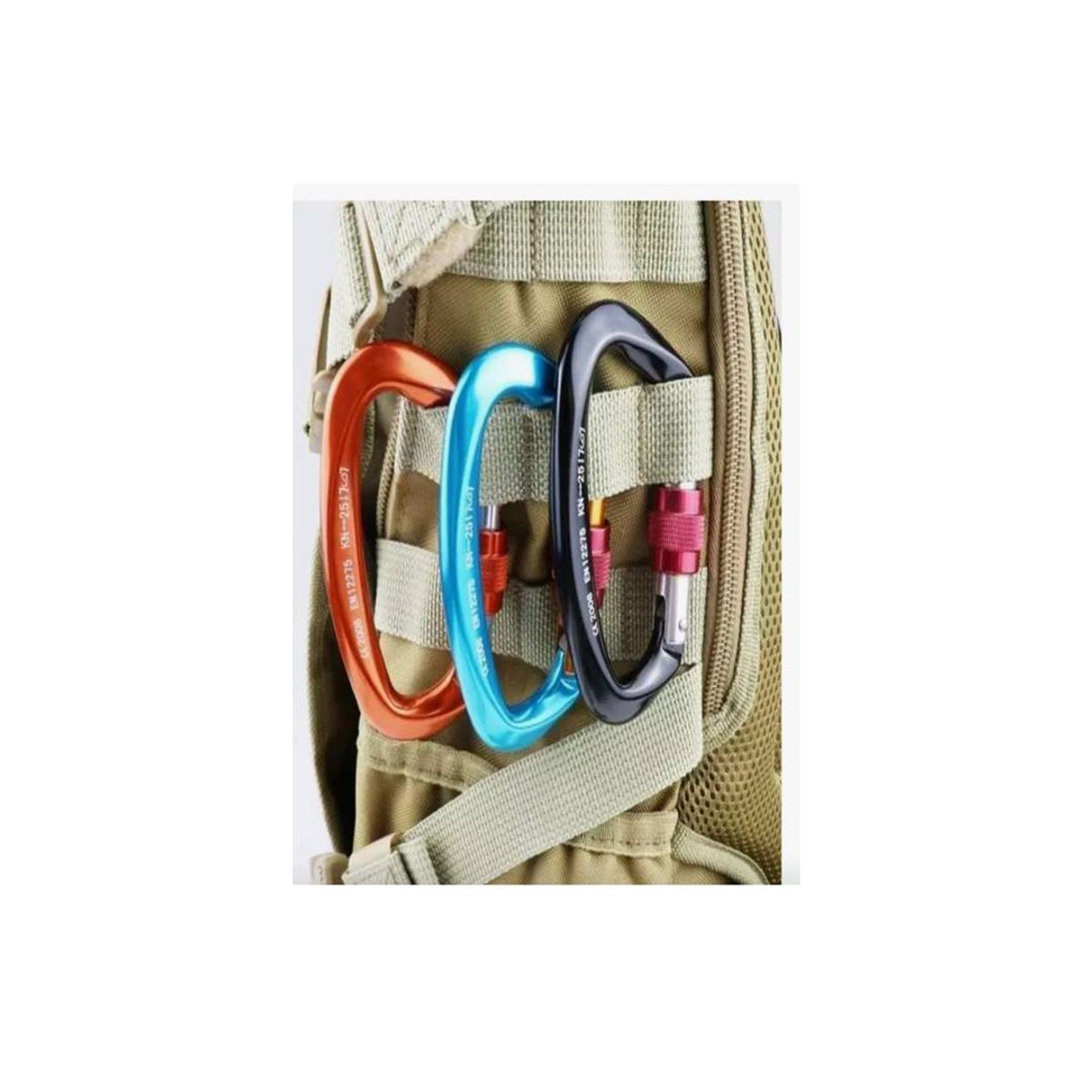 GENERICO - Mosquetón Climbing Resistente Profesional 25 Kn Multiuso