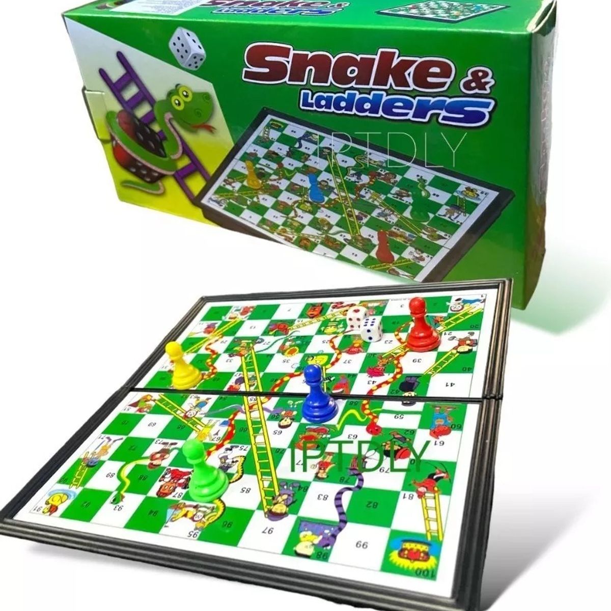 GENERICO - Mini Serpientes Y Escaleras Juego De Mesa Portátil