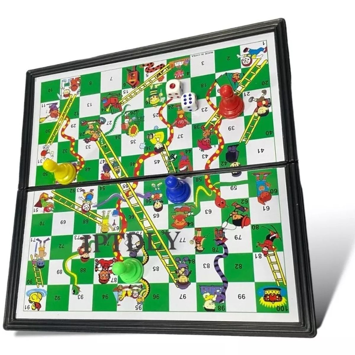 GENERICO - Mini Serpientes Y Escaleras Juego De Mesa Portátil