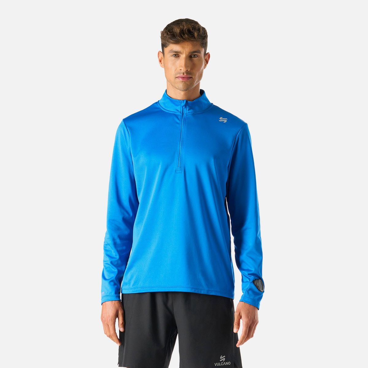 VULCANO - Polerón Hombre Built To Move 1/4 Zip Midlayer Azul Vulcano