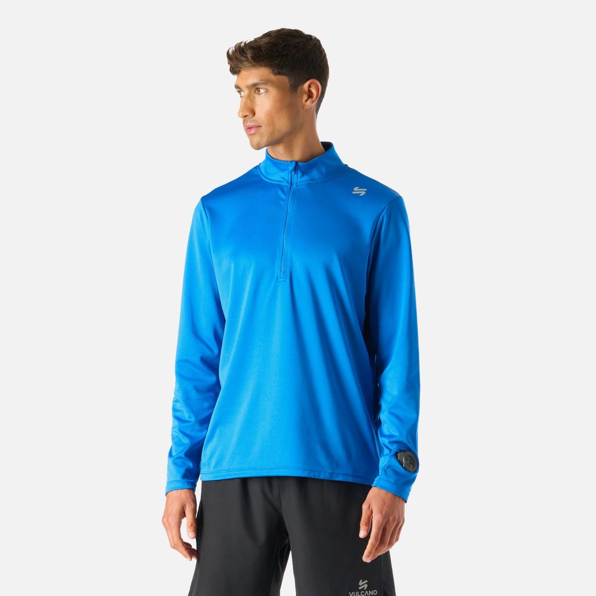 VULCANO - Polerón Hombre Built To Move 1/4 Zip Midlayer Azul Vulcano