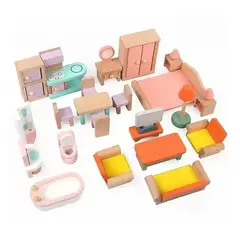 JUGUETON - Set 24 Muebles Casa de Muñecas