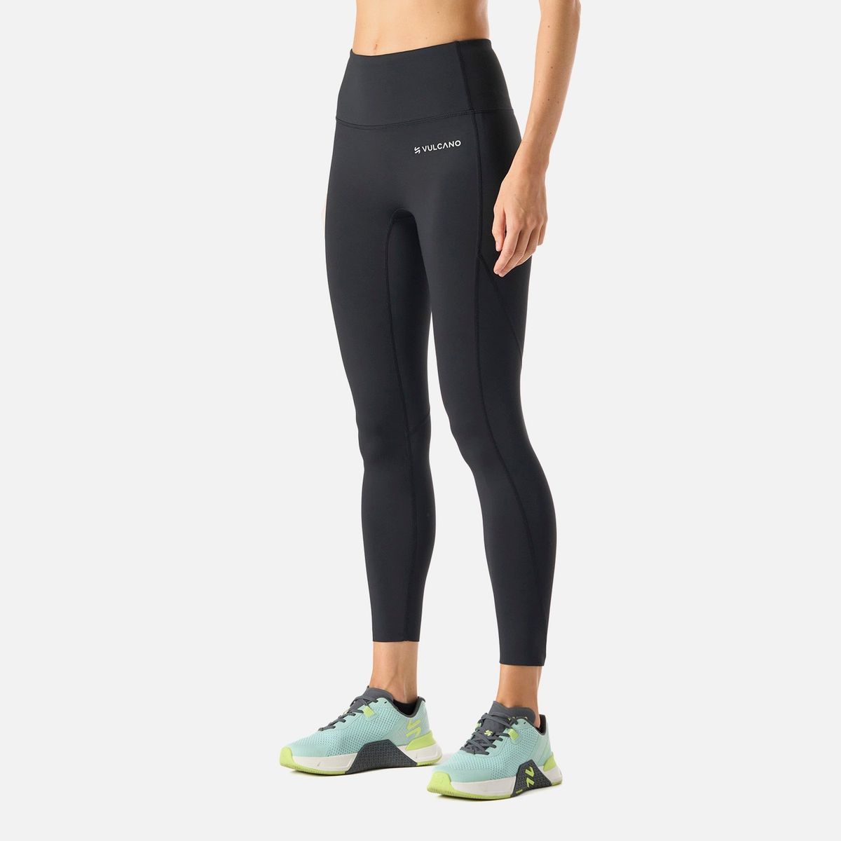 VULCANO - Calza Mujer Built To Move 7/8 High Rise Leggins Negro Vulcano