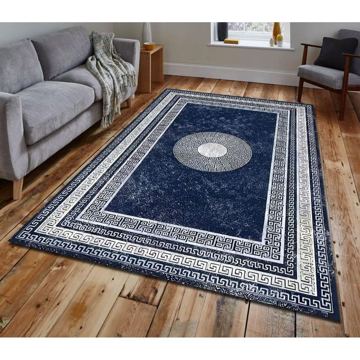 GENERICO - ALFOMBRA PARA LIVING ANTIDESLIZANTE CON DISEÑOS TRIDIMENCIONALES