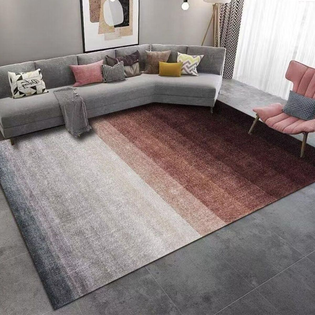 GENERICO - ALFOMBRA PARA LIVING ANTIDESLIZANTE CON DISEÑOS TRIDIMENCIONALES