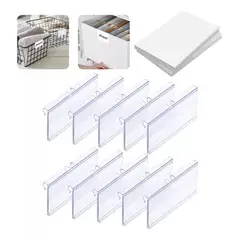 KUANGYE - 100 Blister Porta Precios Plastico P/ Pnel Ranurado +Cartón