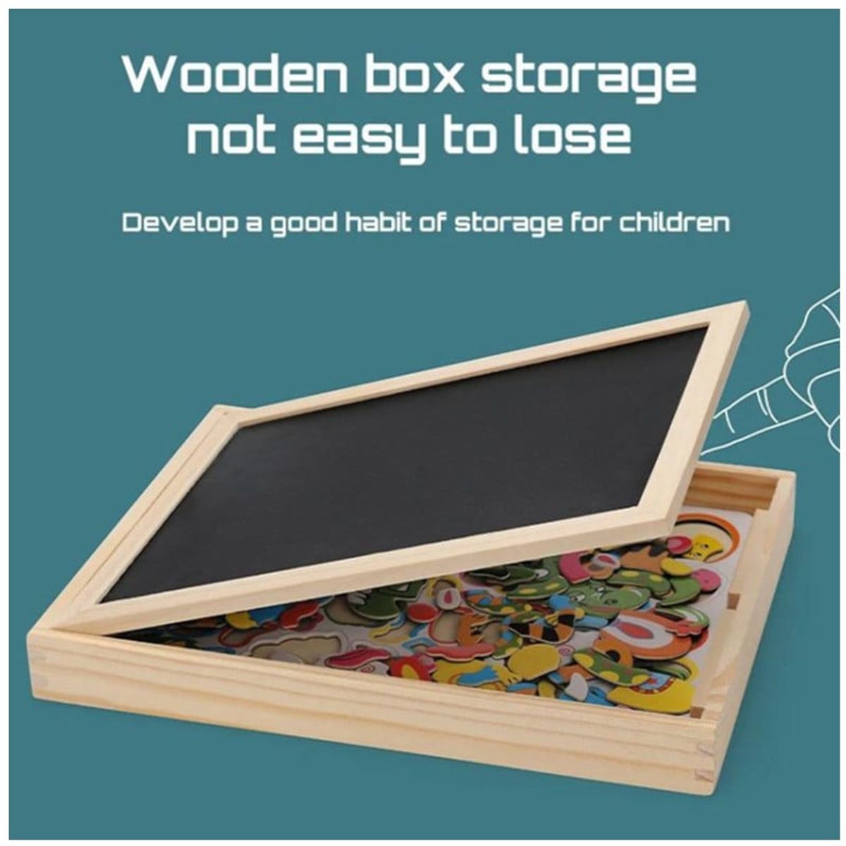 GENERICO - 100 Pcs Circo Rompecabezas Puzzles Madera Magnético