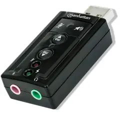 MANHATTAN - Tarjeta De Sonido Usb Con Audio 7.1 Hd 152341