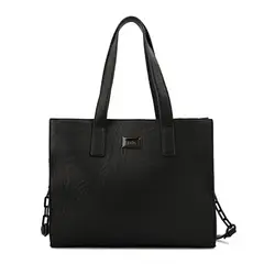 ZIOL - Cartera dos asas tres divisiones mediana nicki negro
