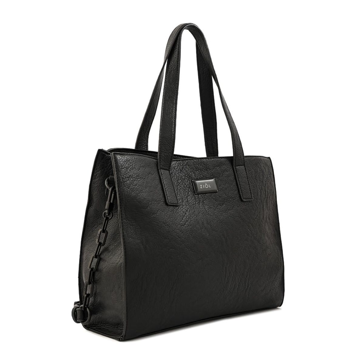 ZIOL - Cartera tote tres divisiones mediana nicki negro