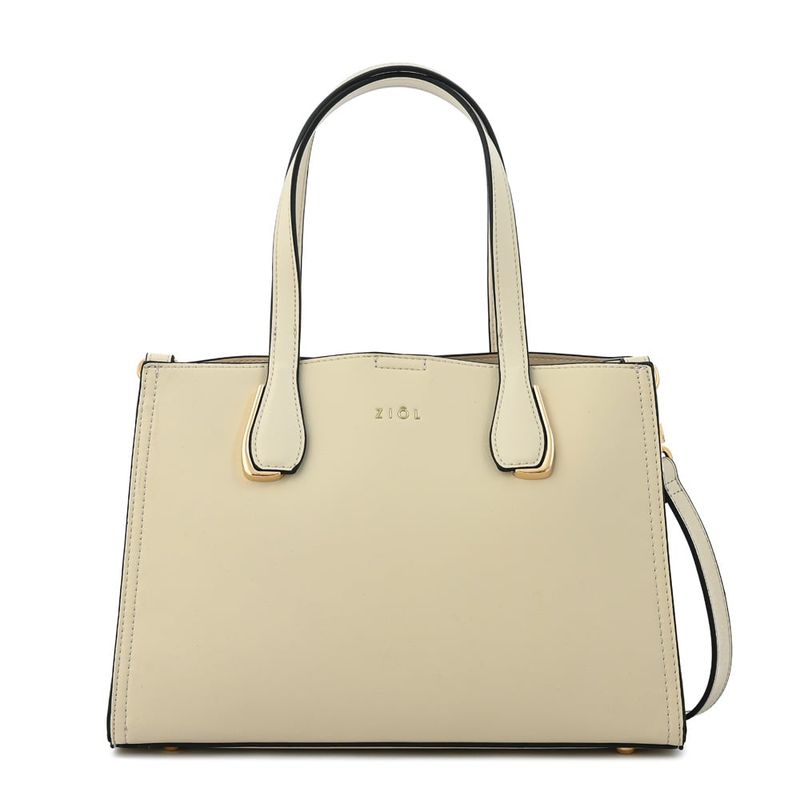 ZIOL - Cartera dos asas mediana felicia blanco crudo