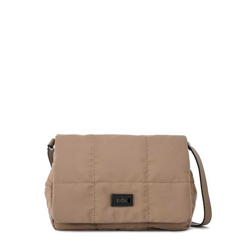 ZIOL - Cartera bandolera con tapa mediana tanya taupe
