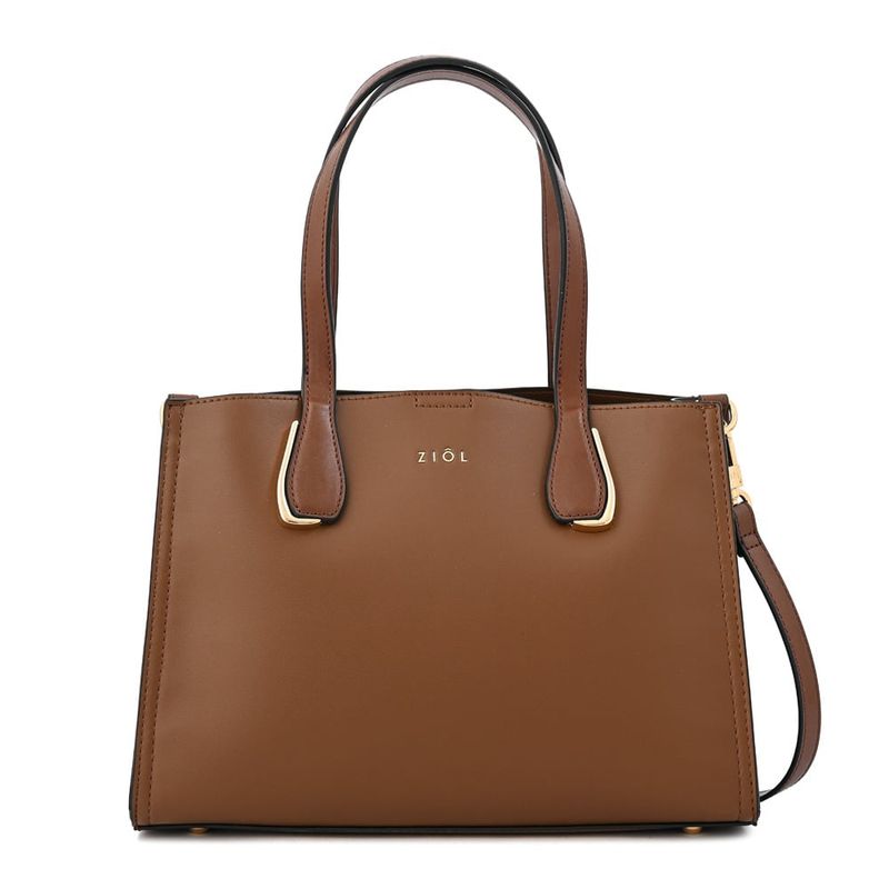 ZIOL - Cartera dos asas mediana felicia café oscuro