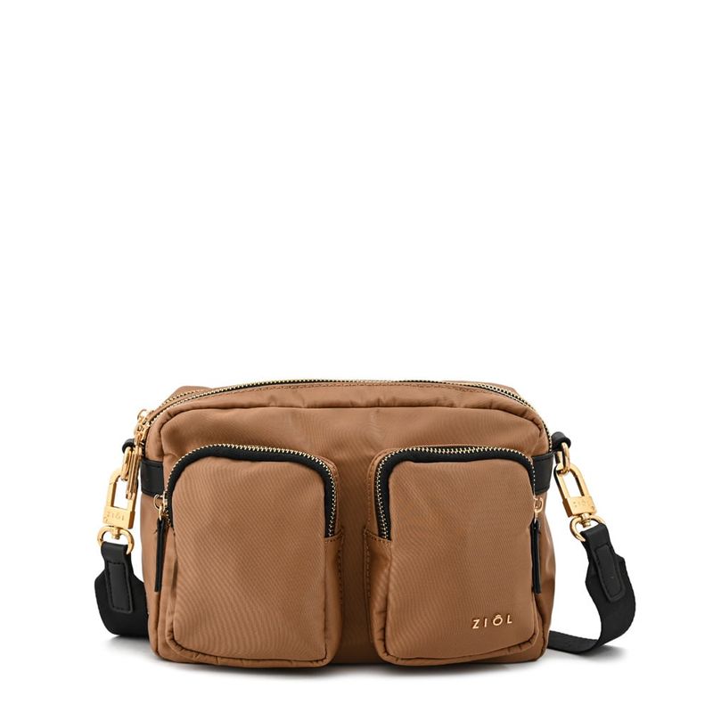 ZIOL - Cartera bandolera pequeña marina camel