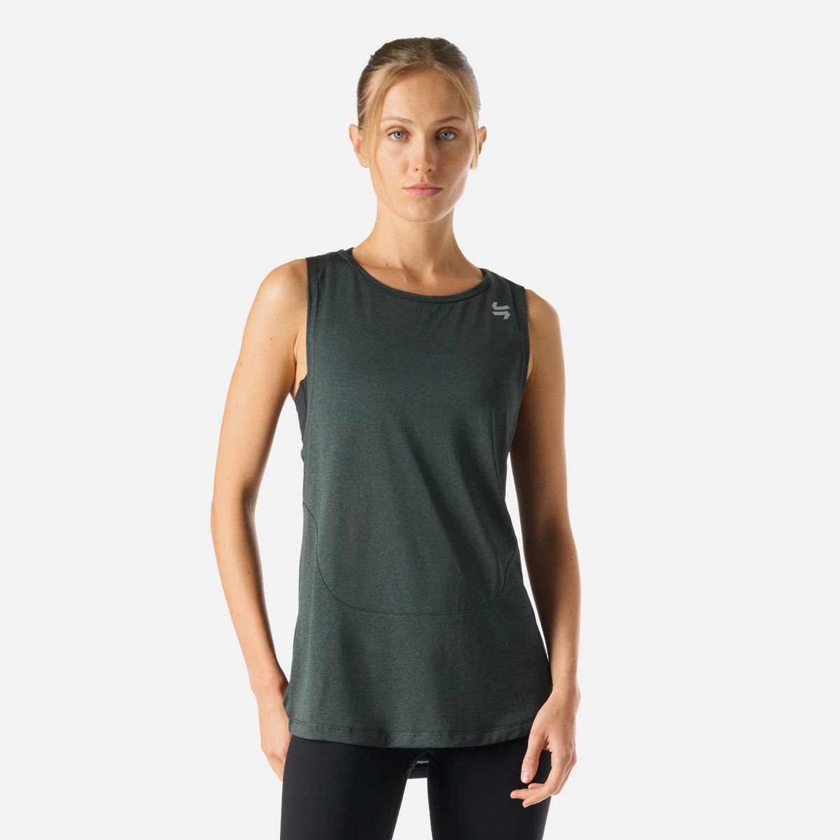 VULCANO - Polera Mujer Tempo Tank Top Melange Gris Vulcano