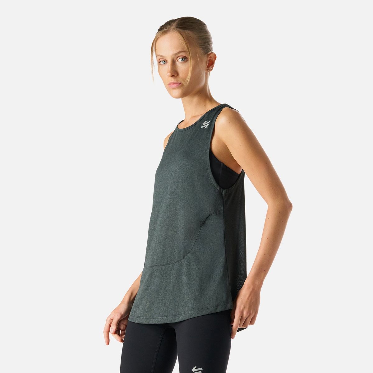 VULCANO - Polera Mujer Tempo Tank Top Melange Gris Vulcano