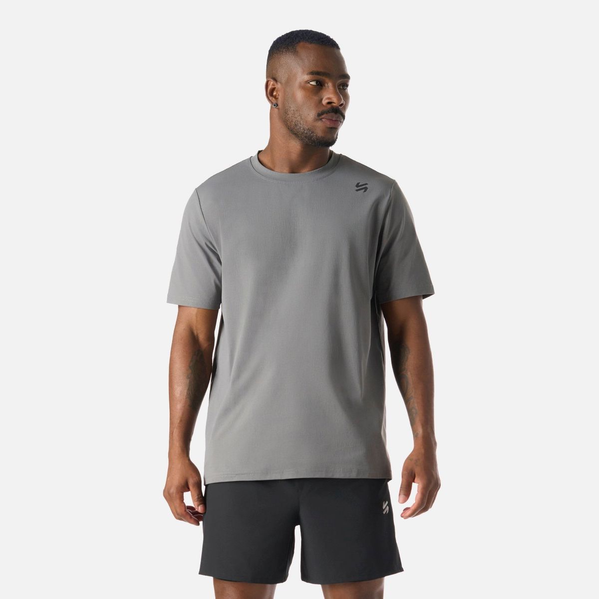 VULCANO - Polera Hombre Tempo T-Shirt Gris Medio Vulcano
