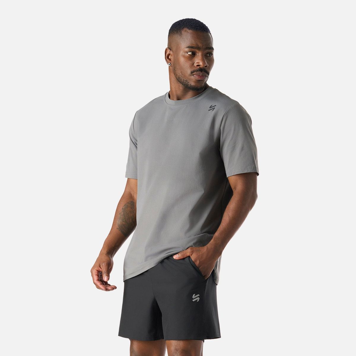 VULCANO - Polera Hombre Tempo T-Shirt Gris Medio Vulcano