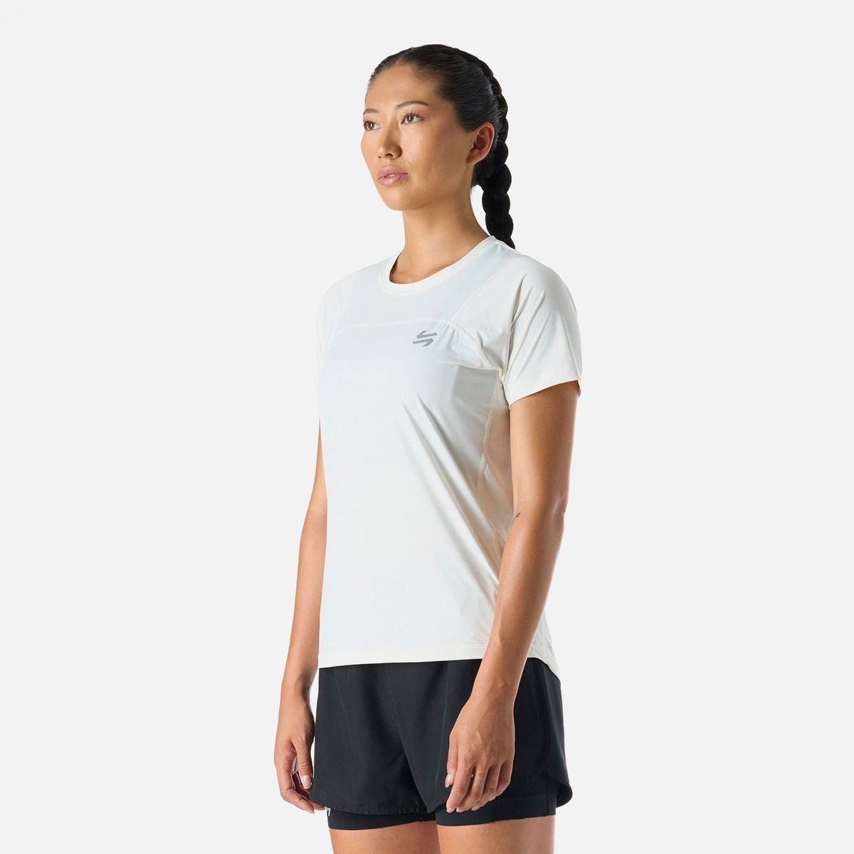 VULCANO - Polera manga corta running mujer Built To Move