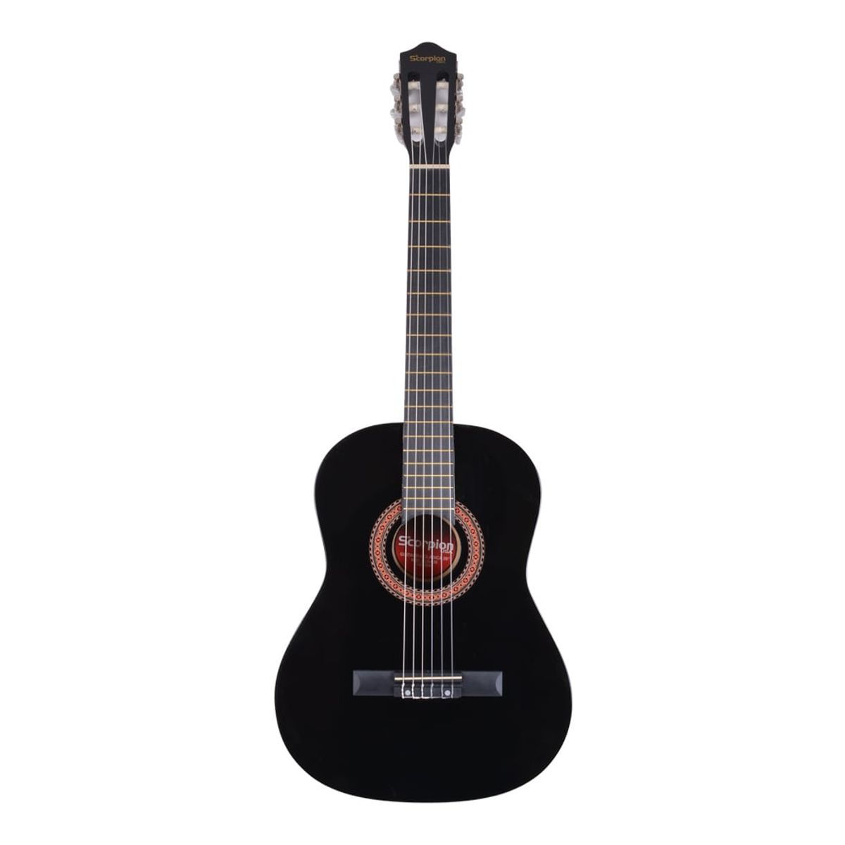 SCORPION - GUITARRA CLÁSICA 39 CUERDA DE NYLON NEGRO SCORPION