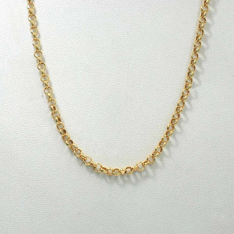 ELLA JOYAS - Cadena Rolo Mediana Oro Amarillo 18k - 50cm