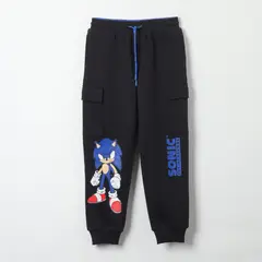 SONIC - Pantalon De Buzo Niño Cargo Negro