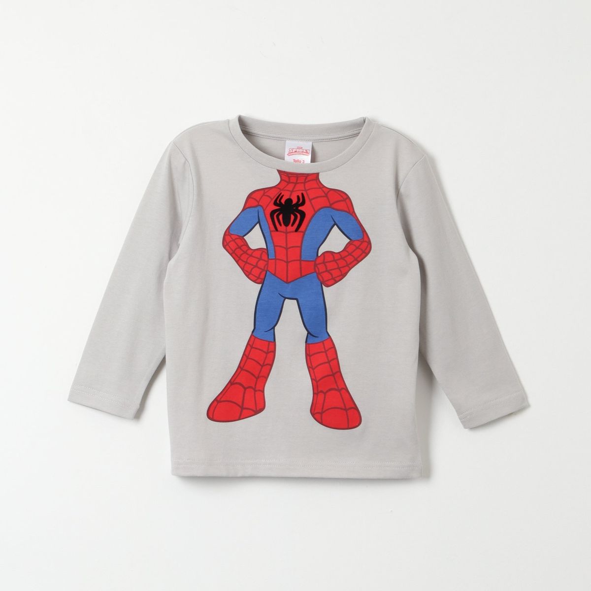 MARVEL - Polera Manga Larga Niño Spidey Body Gris Marvel