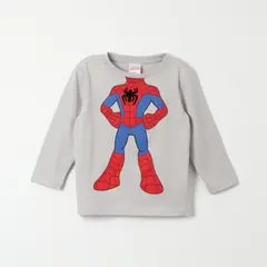 MARVEL - Polera Manga Larga Niño Spidey Body Gris