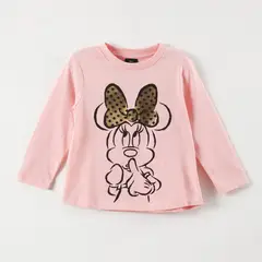 DISNEY - Polera Manga Larga Niña Minnie Glow Rosado