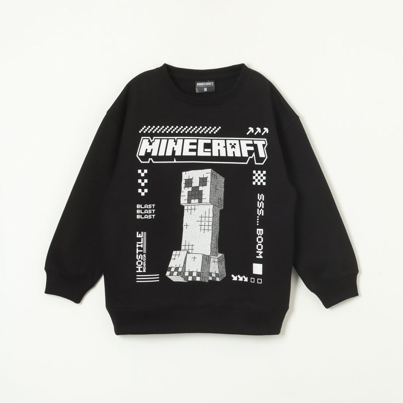 MINECRAFT - Polerón Minecraft Estampado Creeper Negro - Niños 4-12 Años