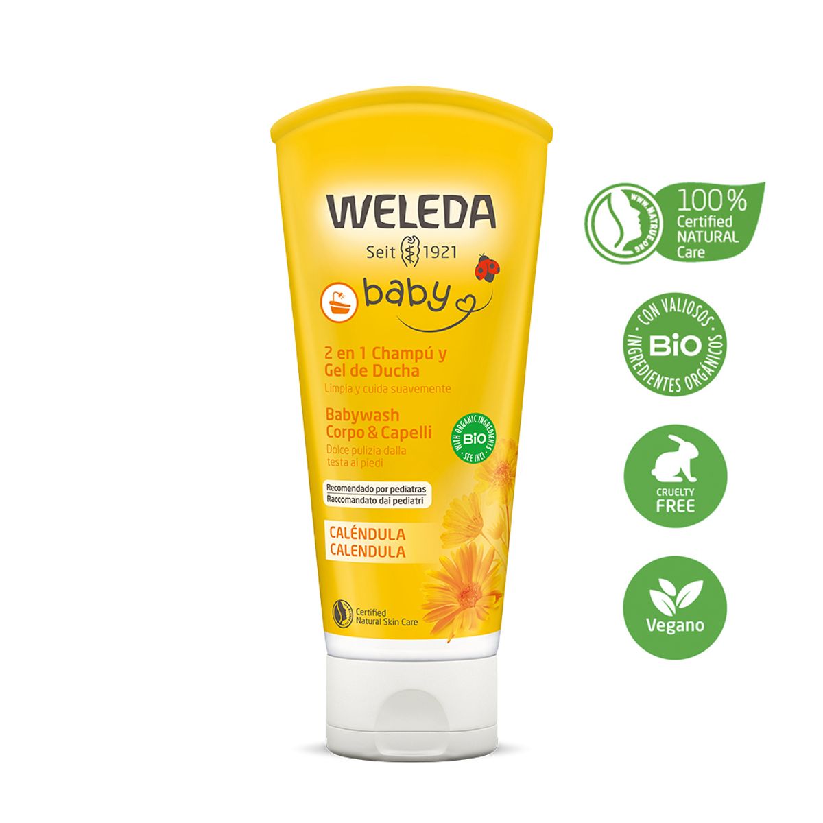 WELEDA - Champú y Gel de Ducha de Caléndula.-
