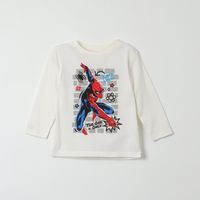 Polera Manga Larga Niño Spiderman The One Blanco