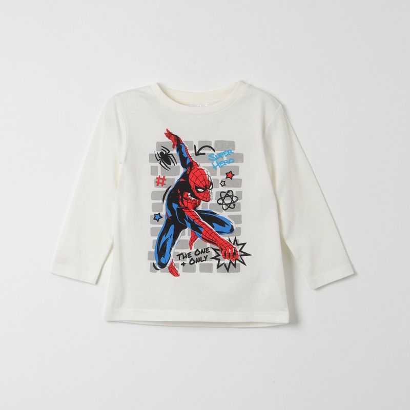 MARVEL - Polera Manga Larga Niño Spiderman The One Blanco Marvel