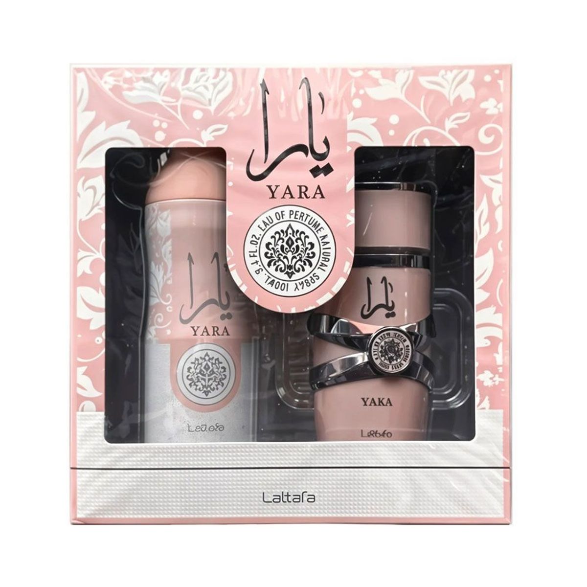 LATTAFA - Set Yara EDP Mujer 100 ml + Desodorante Spray 200 ml Lattafa
