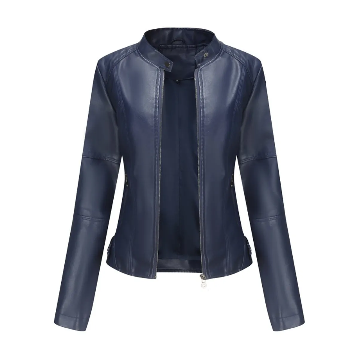 GIOIO - Chaqueta De Cuero Biker Slim Mujer