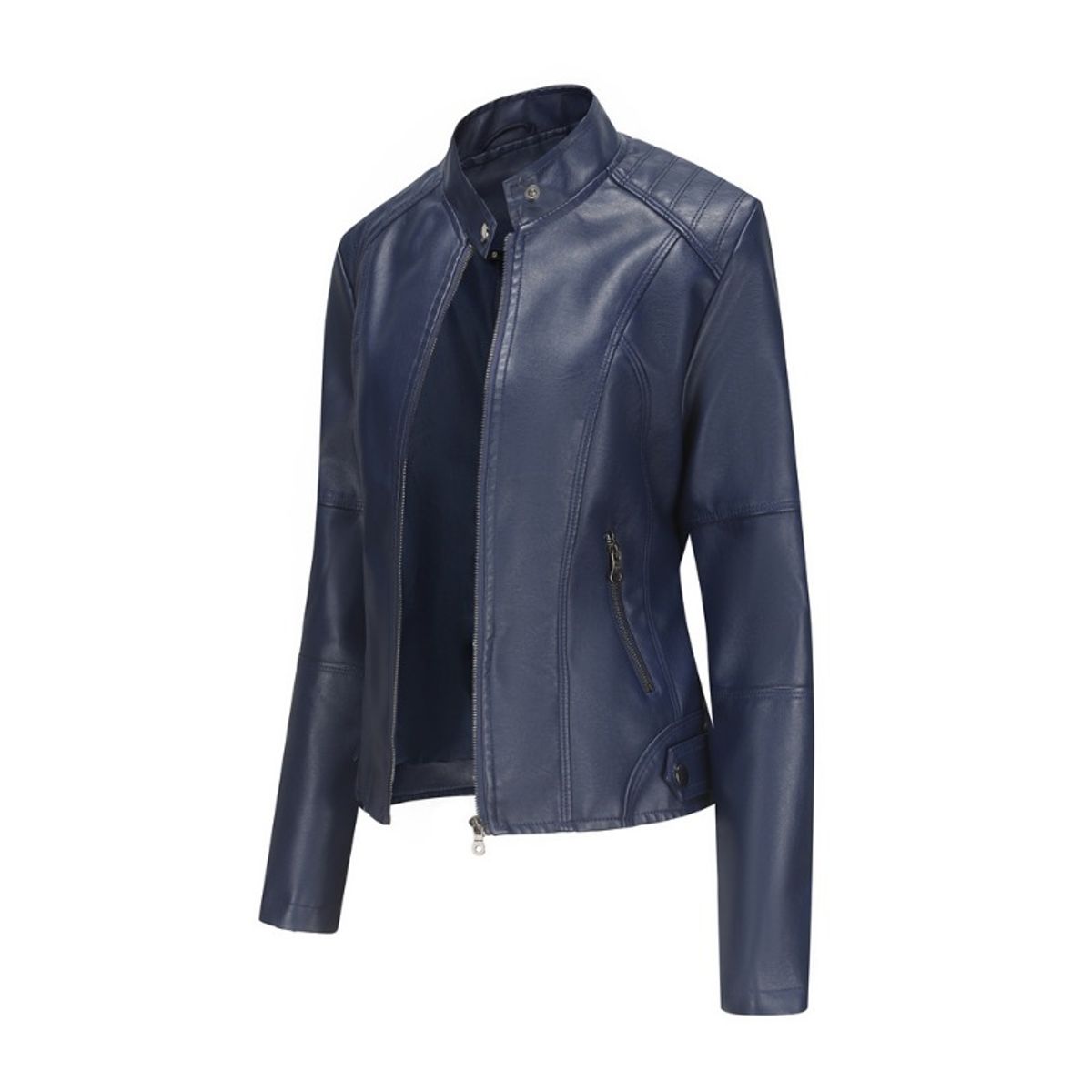 GIOIO - Chaqueta De Cuero Biker Slim Mujer