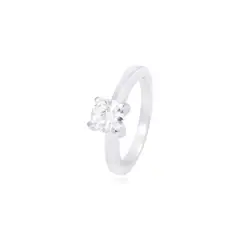 JB JOYAS BARON - Anillo Compromiso Oro Blanco 18kt Diamante Solitario 90pts