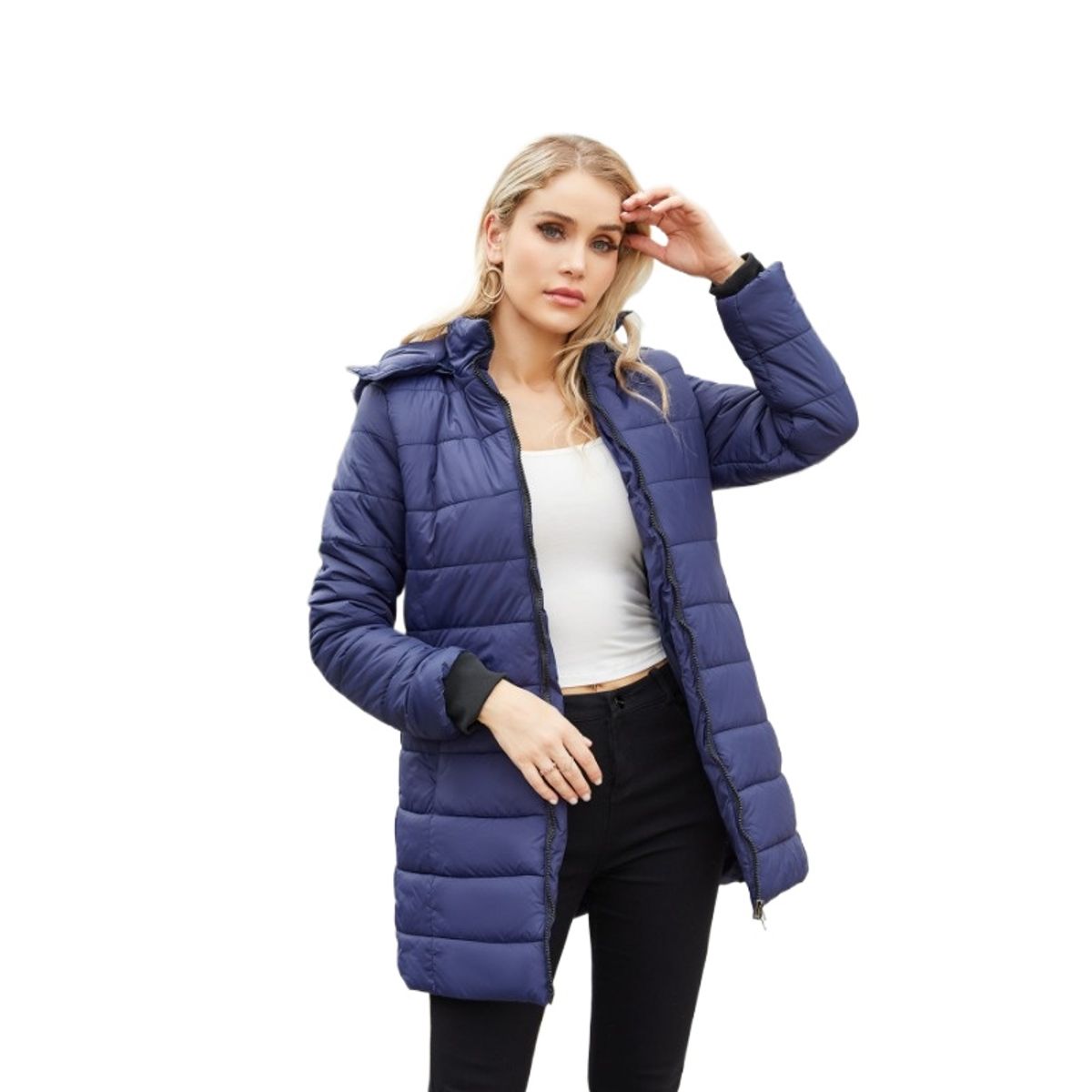 GIOIO - Parka Mujer Impermeable Capucha Desmontable Forro Polar Invierno