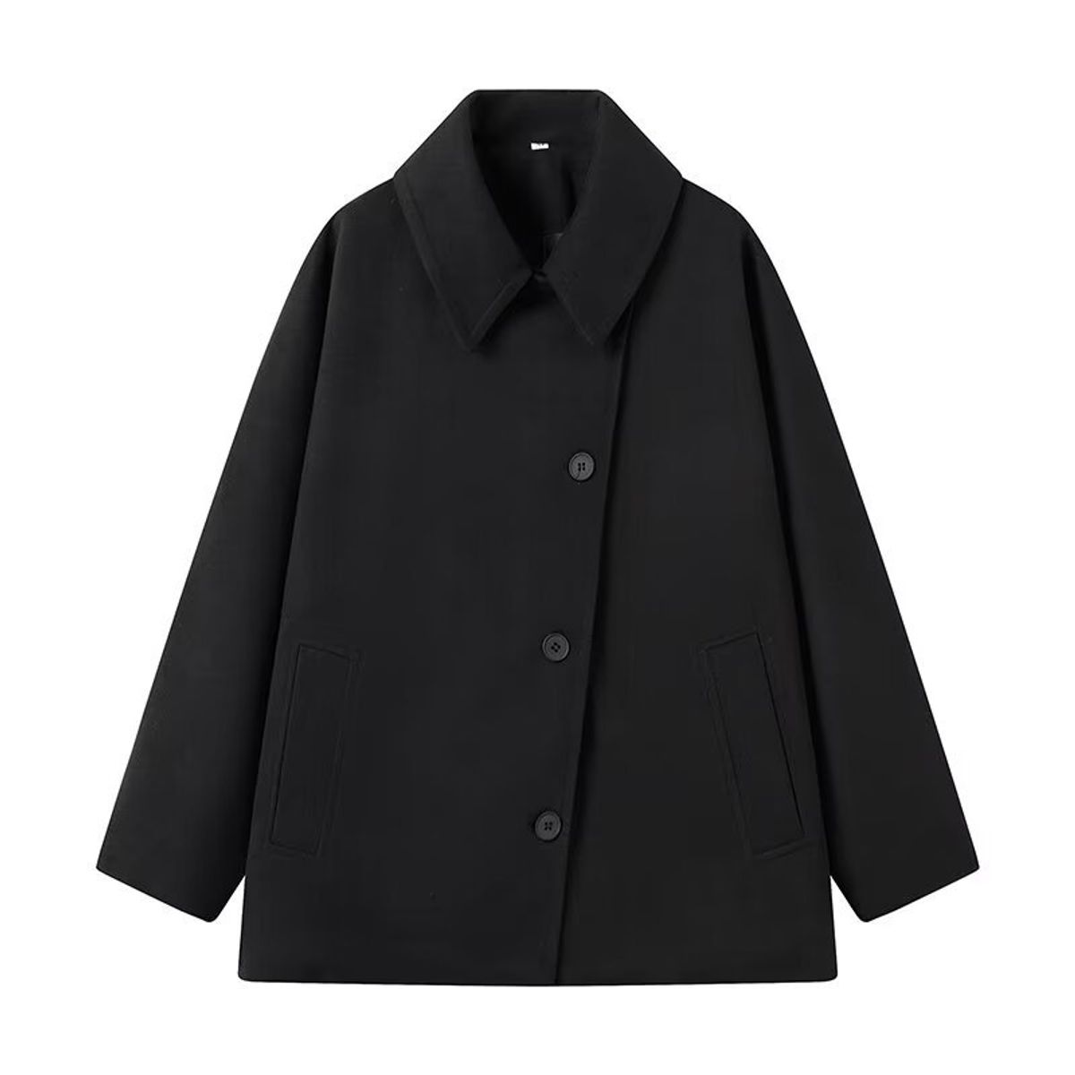 GIOIO - Chaqueta Mujer Peluche Solapa Botón Simple Holgado Invierno