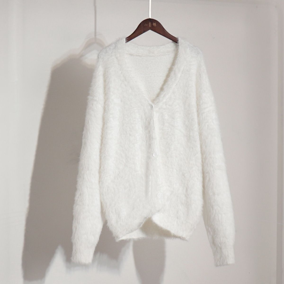 GIOIO - Cardigán Mujer Peluche Manga Larga Oversized Otoño Invierno