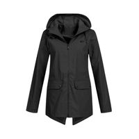 Chaqueta Mujer Corta Vientos Capucha Cremallera Ligera Outdoor