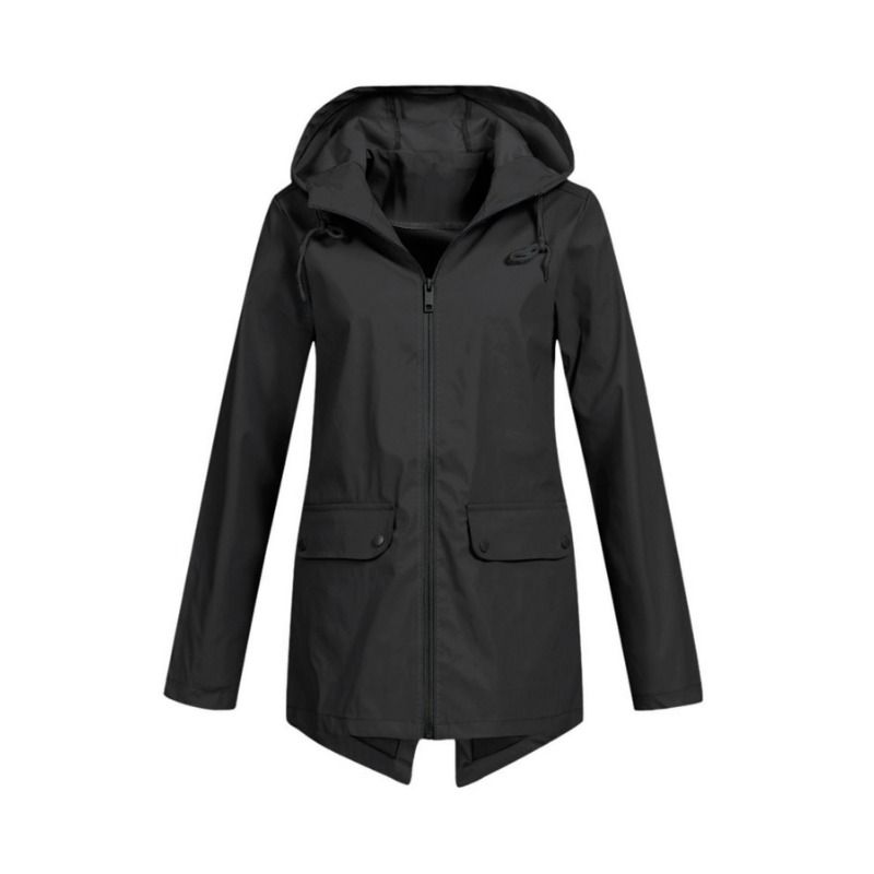 GIOIO - Chaqueta Mujer Corta Vientos Capucha Cremallera Ligera Outdoor