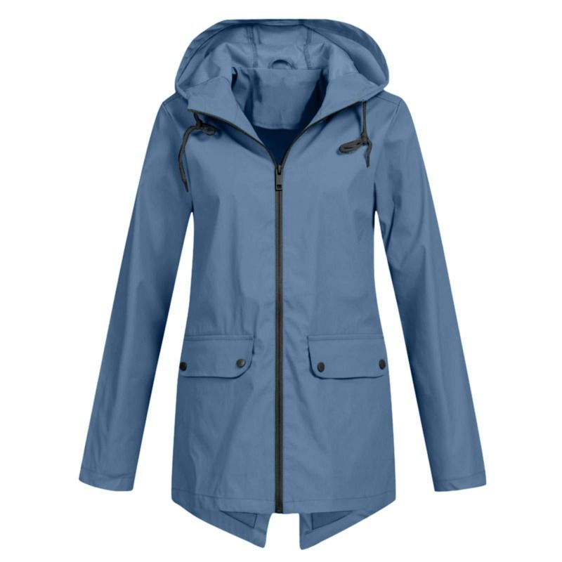 GIOIO - Chaqueta Mujer Corta Vientos Capucha Cremallera Ligera Outdoor