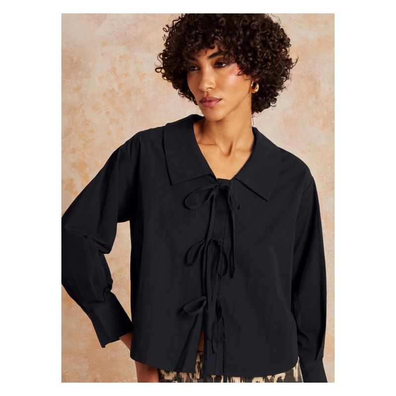 LOUNGE - Blusa Boho Lazos LOUNGE