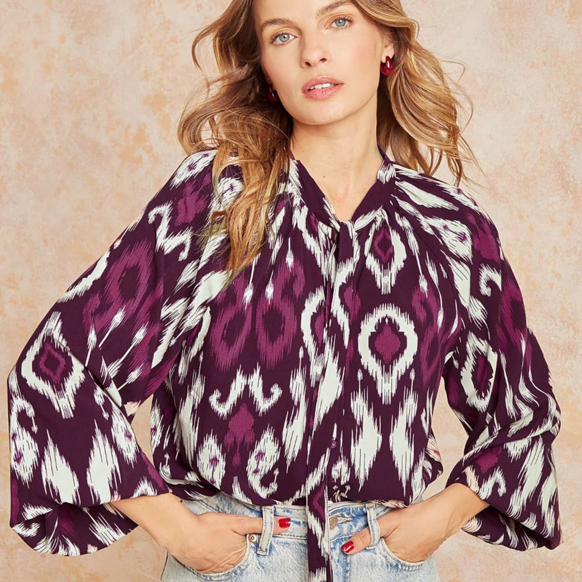 LOUNGE - Blusa Boho Estampado LOUNGE