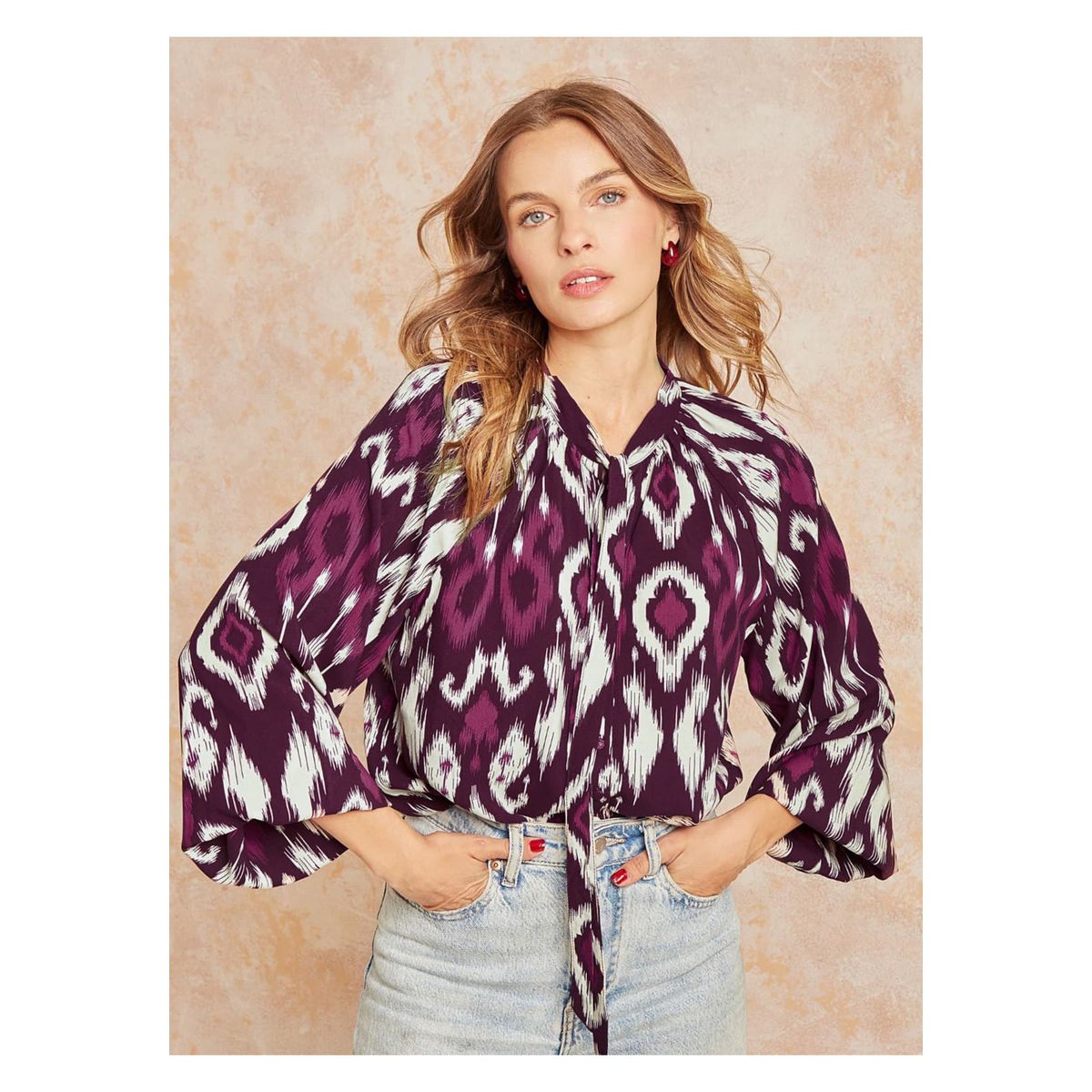 LOUNGE - Blusa Boho Estampado LOUNGE