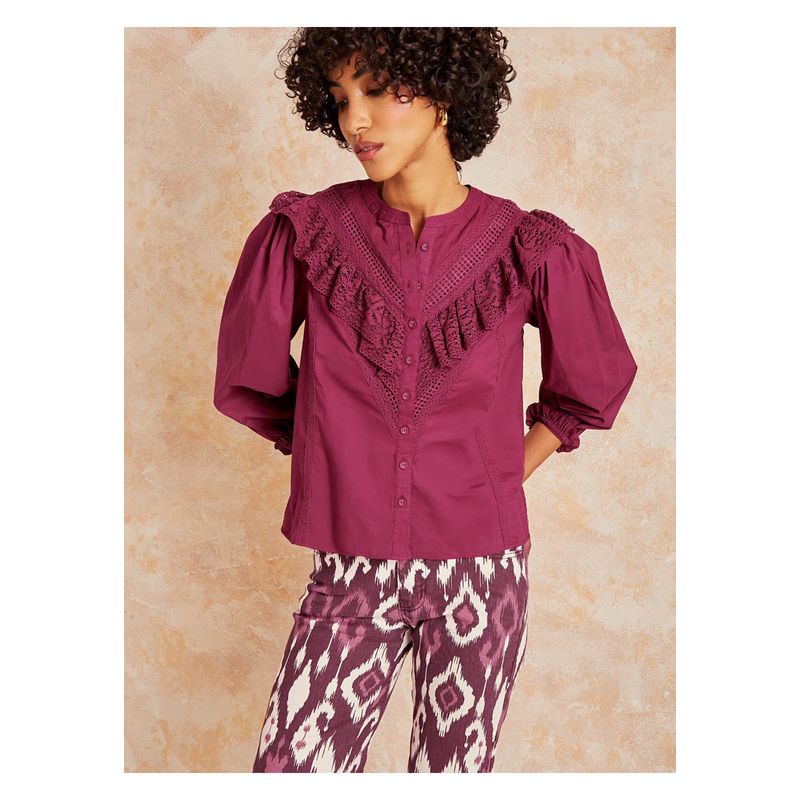 LOUNGE - Blusa Boho Bordado LOUNGE
