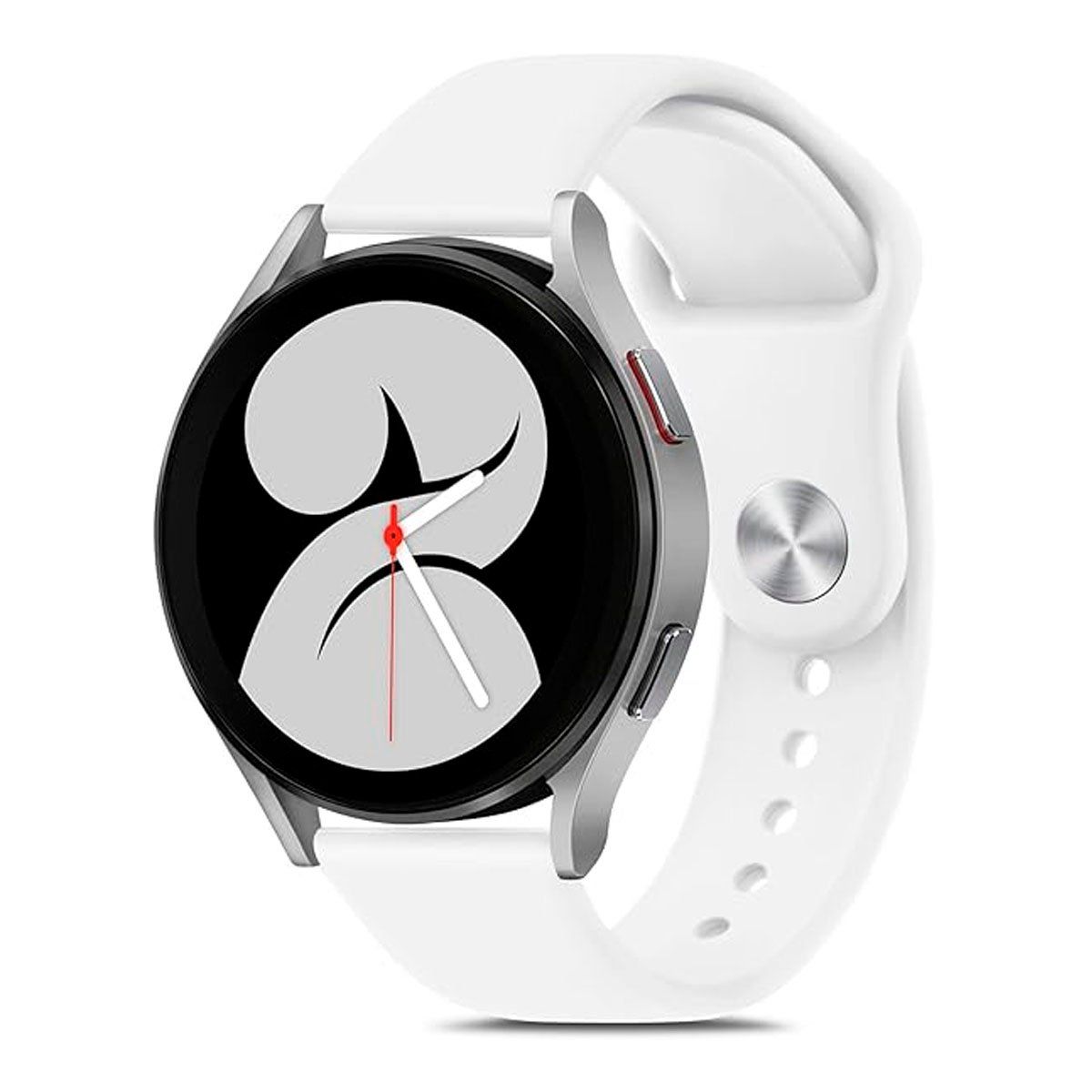 JOIGO - Correa de Goma Compatible Con Samsung Galaxy Watch 20mm Blanco