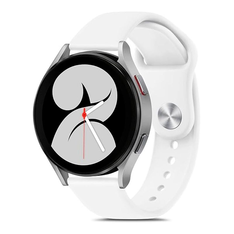 JOIGO - Correa de Goma Compatible Con Samsung Galaxy Watch 20mm Blanco